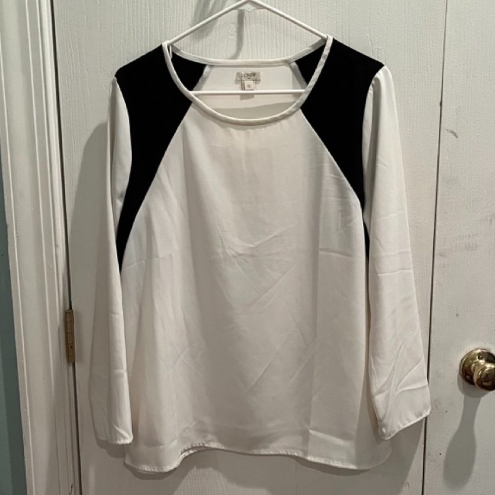 J. Crew Long Sleeve Two-Tone Top